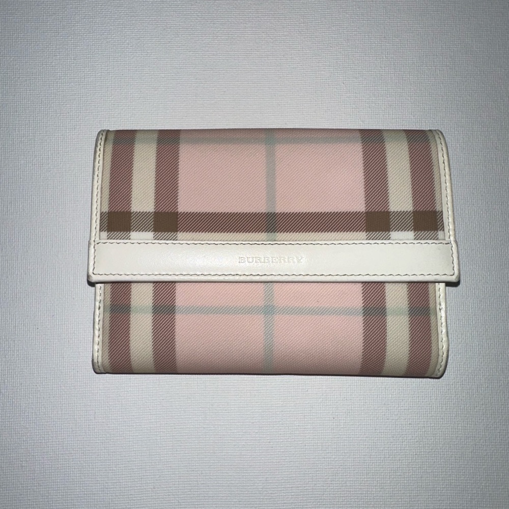 Pink Plaid Burberry Wallet